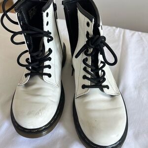 Dr. Martens White Leather Combat Boots